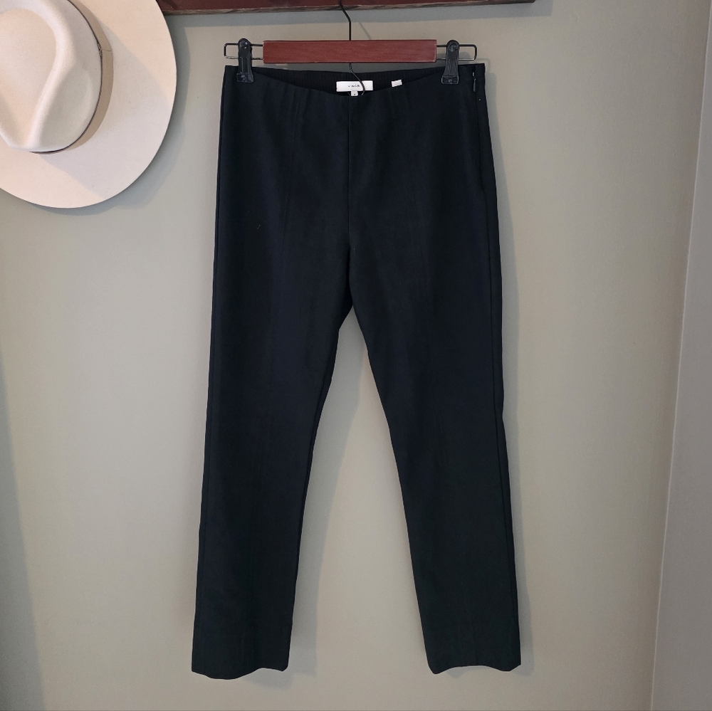 Vince Stitch Front Seam Ponte  Black Dress Pants Size Medium - Picture 2 of 14